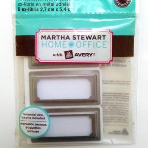 4/$20 Adhesive Metal Bookplate Label Holder 6x Slv